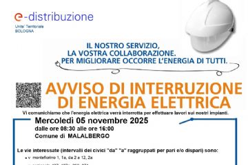 Avviso interruzione energia elettrica Mercoled&#236; 05 Novembre - Malalbergo