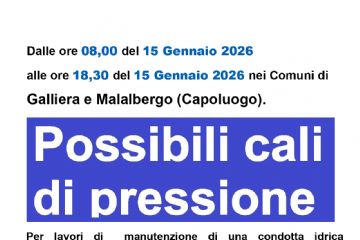 Possibili cali di pressione a Malalbergo capoluogo, Giovedì 15 Gennaio